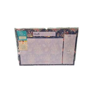 Pioneer Woman Undated Wall  Calendar Pad Fancy Flourish Floral With Stickers